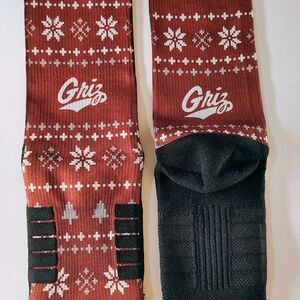 University Of Montana "Grizzlies" Winter Theme Crew Sock